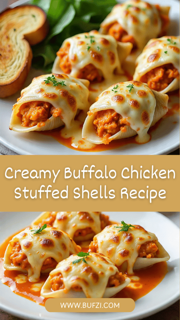 Creamy Buffalo Chicken Stuffed Shells Recipe