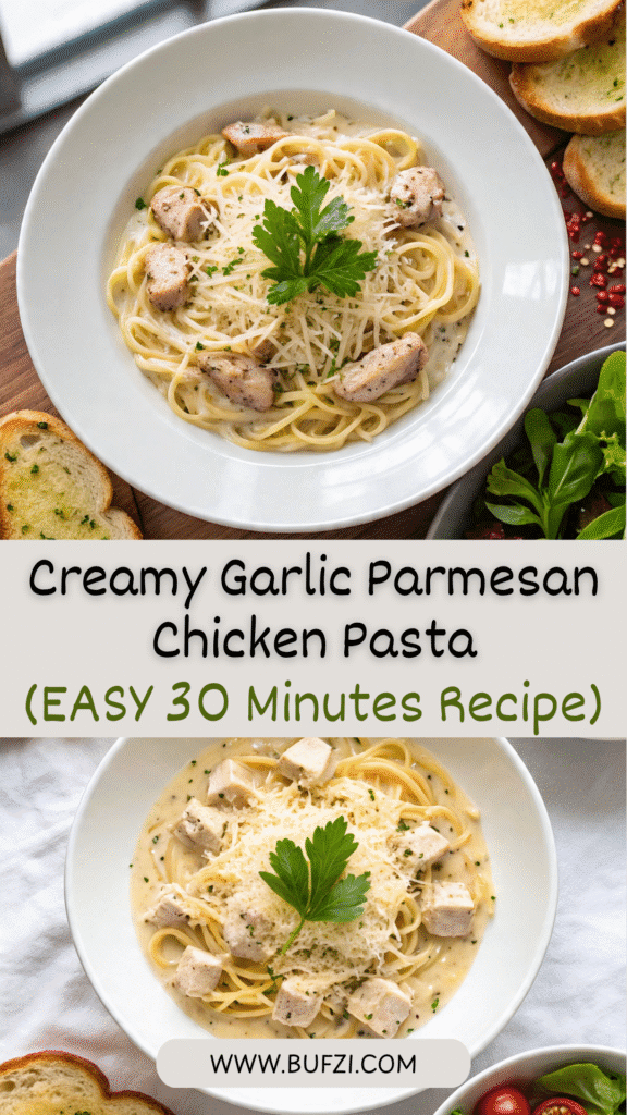 Creamy Garlic Parmesan Chicken Pasta