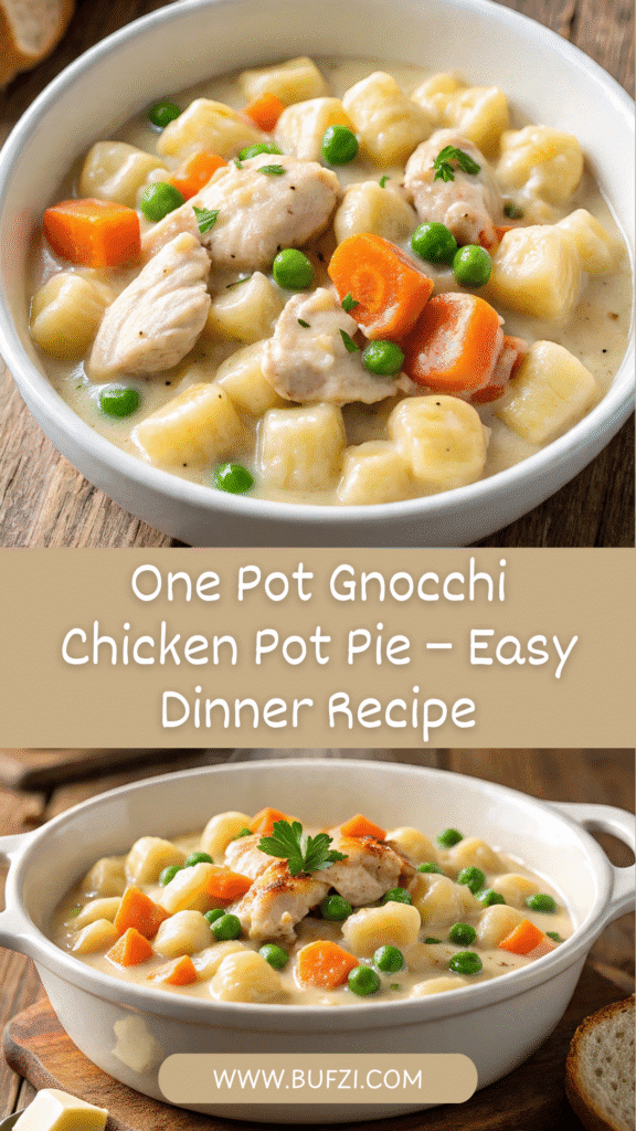 One Pot Gnocchi Chicken Pot Pie