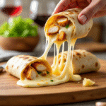 Cheesy Garlic Chicken Wraps