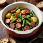 Crockpot Kielbasa and Green Beans